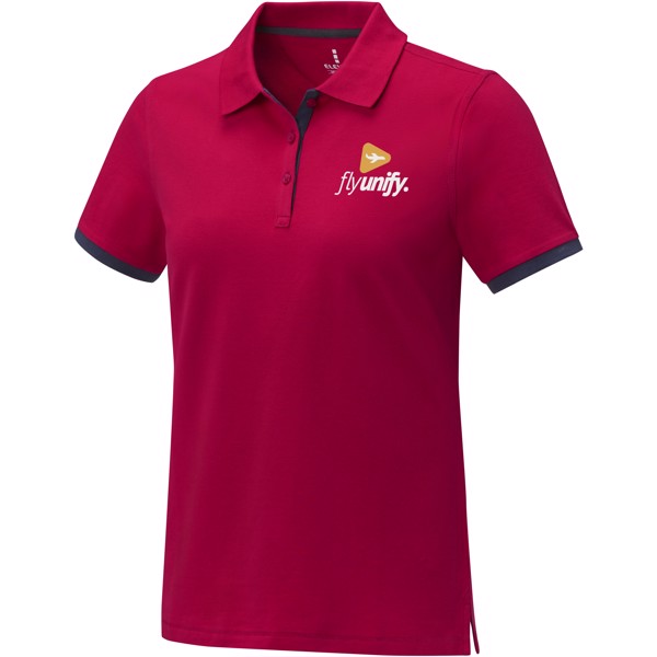 Polo Morgan à manches courtes deux tons femme - Rouge / S