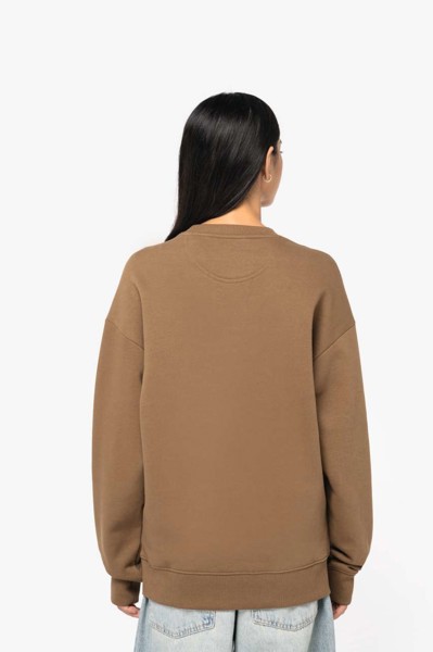 Unisex Eco-Friendly Oversized Crew Neck Sweatshirt - Ivory / 3XL