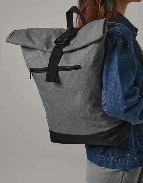 Roll-Top Backpack - Black / ONE SIZE