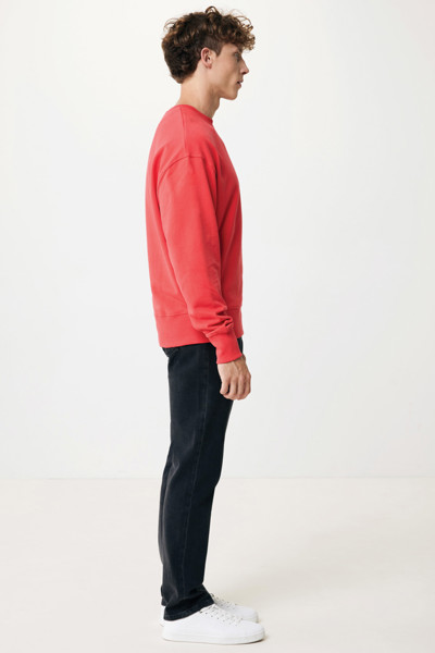 Sweater à col rond en coton recyclé Iqoniq Kruger - Luscious Red / XXXL