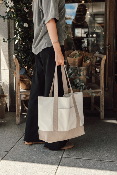 SHOP LOCAL AWARE™ taška z recyklovanej bavlny, 350 GSM - Off White