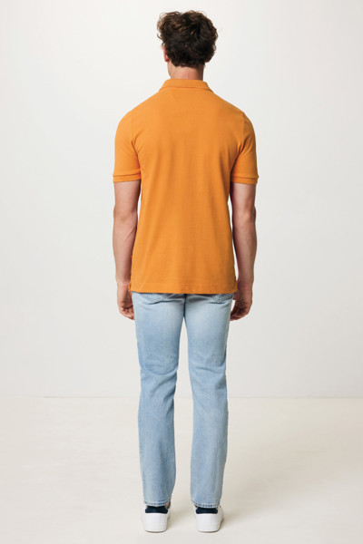 Polo en coton piqué et recyclé Iqoniq Yosemite - Sundial Orange / XL