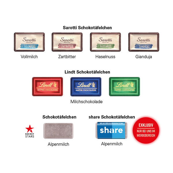 Brand wall advent calendar, mini chocolate bars | 24 Alpine milk mini chocolate bars, 72 g