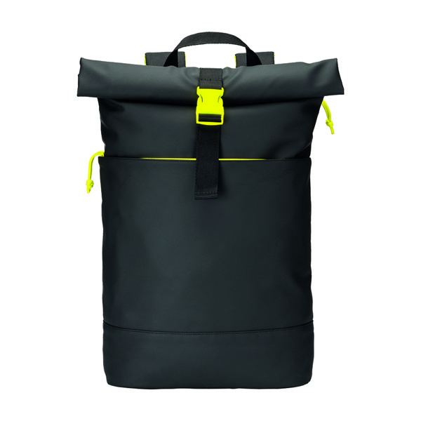 Water Resistant Soft Pu Laptop Backpack, Notebook Compartment - Yellow