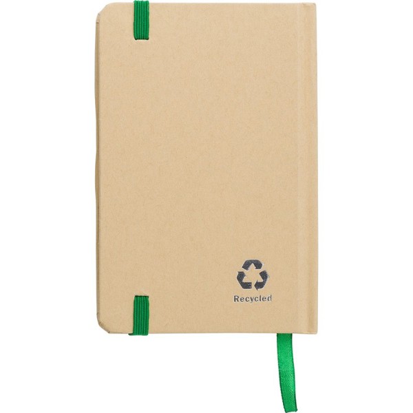 Recycled craft paper notebook A6 - lime