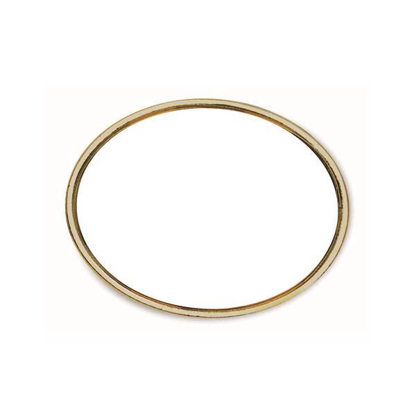 Oval metal lapel pin with doming - Brass