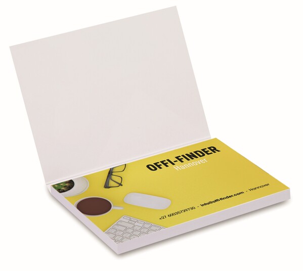 Soft Cover aus Papier mit 100 Haftnotizen (hergestellt in der EU) - Full Color