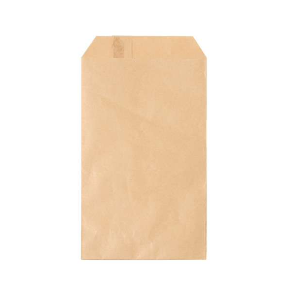 Personalised kraft paper bag 9x14.5 cm with adhesive flap