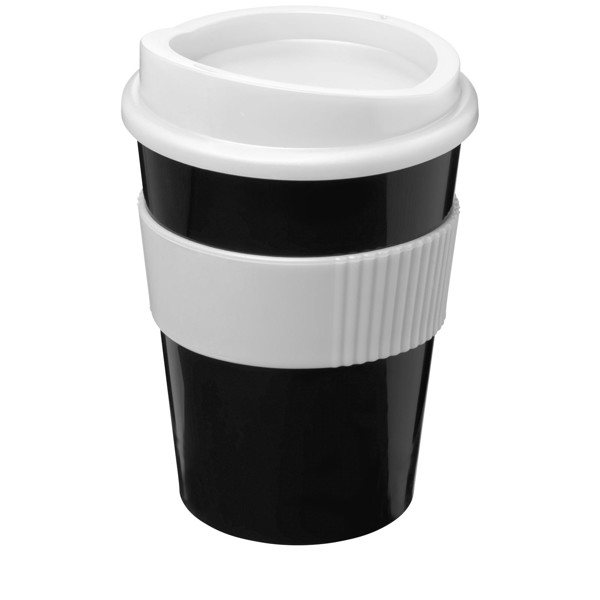 Americano® Medio 300 ml Becher mit Schutzring - Schwarz / Weiss