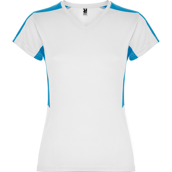 Suzuka T-Shirt - White/Turquoise / L