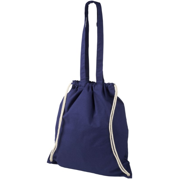 Sac à dos en coton 240 g/m² avec cordon de serrage Eliza 6L - Marine