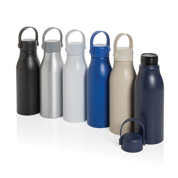 Pluto športna steklenica iz recikliranega aluminija 680 ml - Bela