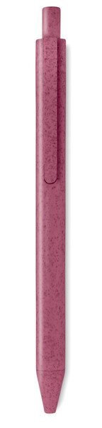Stylo poussoir blé paille  PP. Pecas - Rouge
