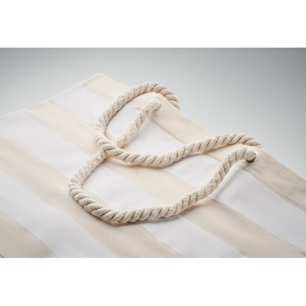 Cotton beach bag 220 gr/m² Heaven Stripe - White