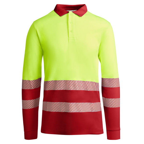 Av Polo Atrio M - Rojo Laboral/Amarillo Flúor / 3XL