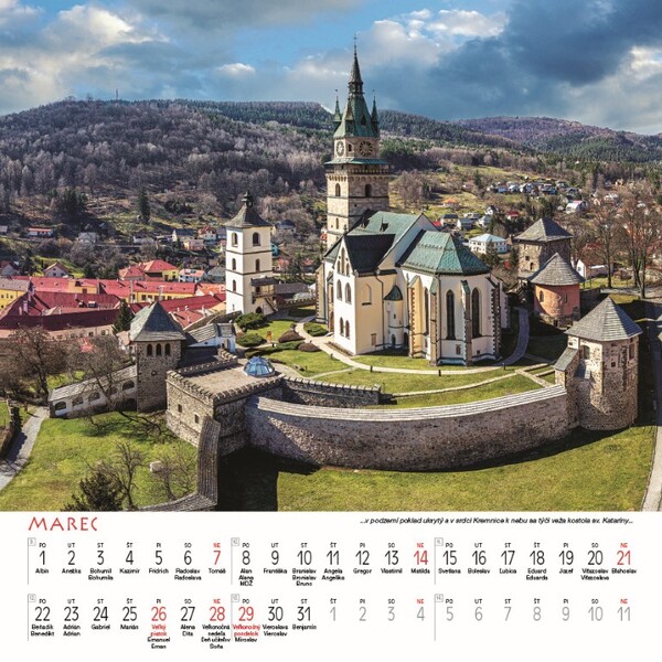 Nástenný Kalendár Slovensko Štvorec 2027