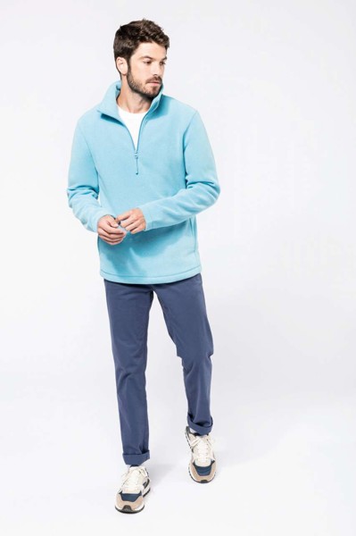 Jakna ENZO mikroflis s visokim ovratnikom - Bijela / 4XL