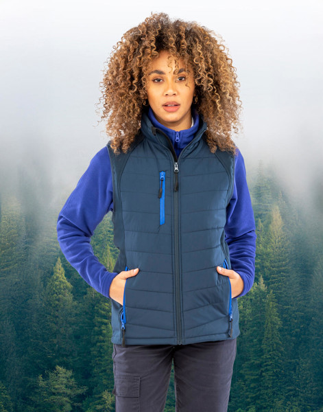Compass Padded Softshell Gilet - Navy / Yellow / L