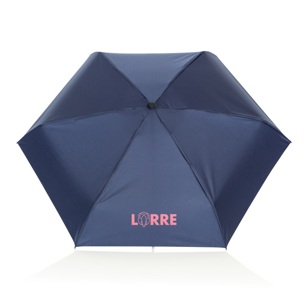 Mini-parapluie de 19,5 pouces en rPET 190T Pongee Aware™ - Bleu Marine