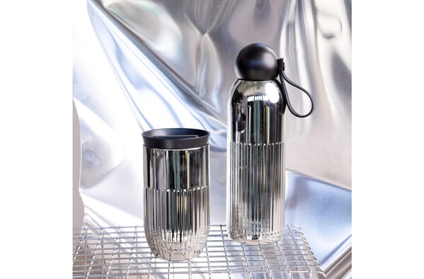 Sagaform Tekla steel bottle chrome (recycled) 500 ml