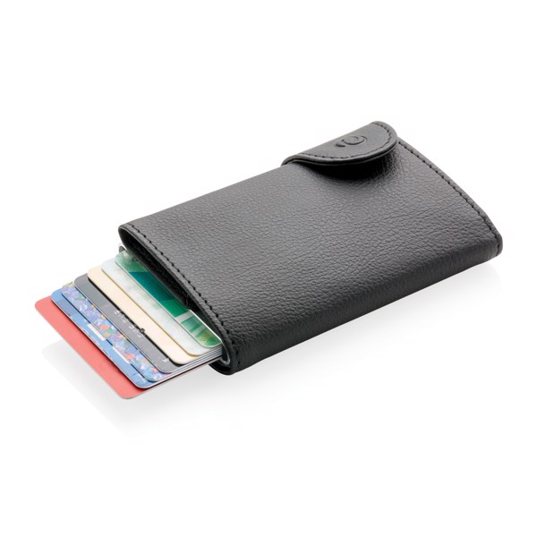 RFID pouzdro C-Secure na karty a bankovky - Černá / Stříbrná
