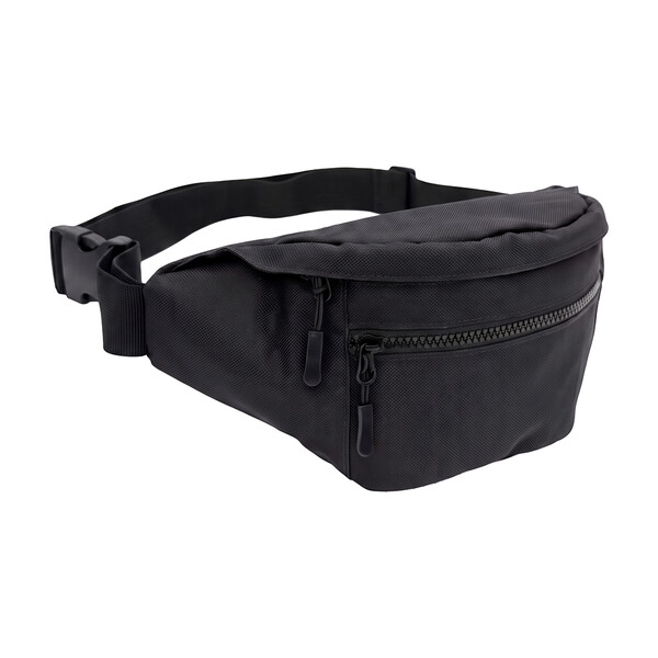 Waist Bag In 600D Polyester With 210D Polyester Lining - Black