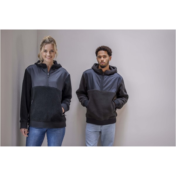 Camisola malha Sherpa unissexo "Evans" - Reciclado - Preto liso / 3XL