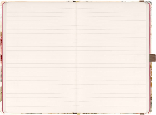 Notique Notes Pudrové Květy, Linkovaný, 13 x 21 cm