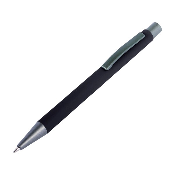 Ballpen Emmett | Recycled | Rubber finish - black
