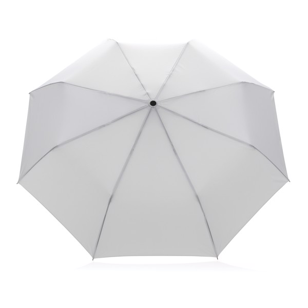 Impact Aware™ RPET bambus mini  dežnik, 104 cm -Bela
