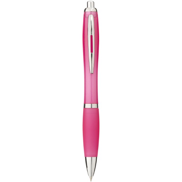 Kuličkové pero Nash s barevným tělem úchopem - Růžová