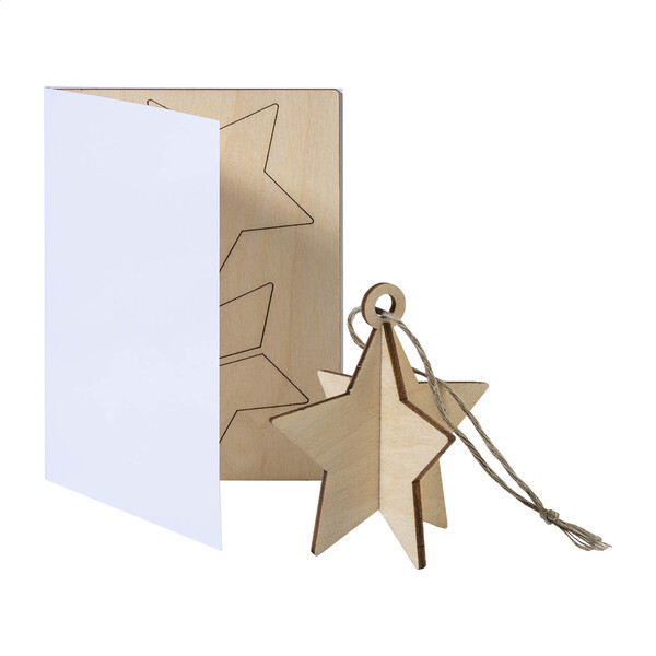 Carte de Noël FestiCard, étoile - Naturelle