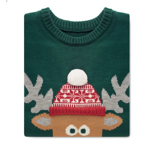 Shimas acrylic Christmas sweater L/XL - Green