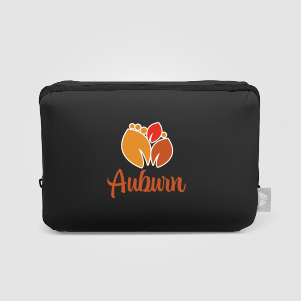 Malmö rPET  Multi Pocket Zippered Utility Pouch - 2L - Black / Heat transfer