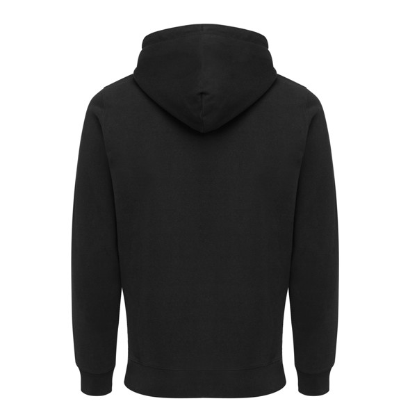 Mikina na zip s kapucí IQONIQ Abisko z recykl. bavlny - Černá / XL