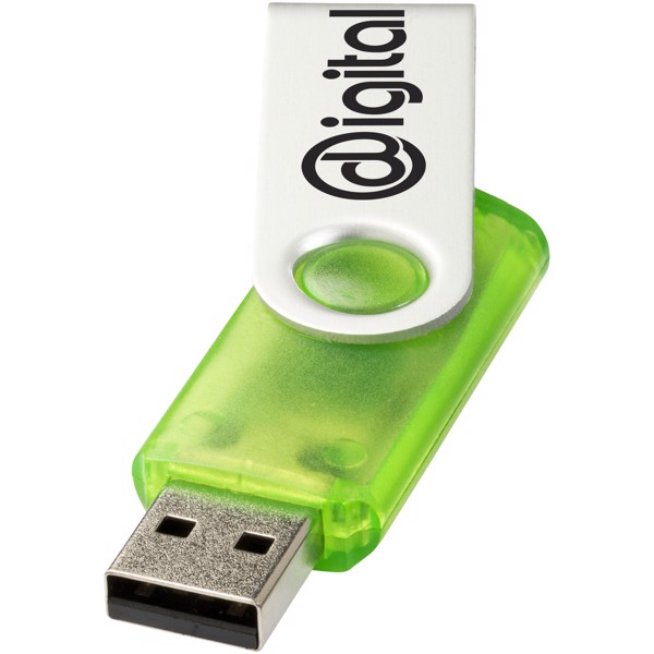 USB ključ Rotate-translucent 4GB - Green