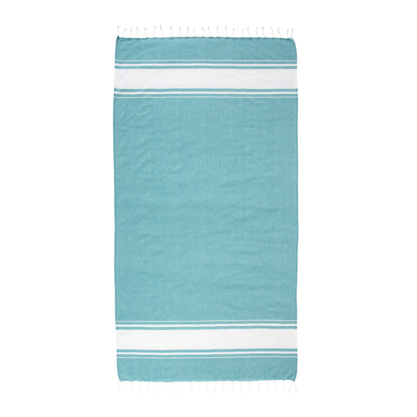 Beach Towel /Pareo In Recycled Cotton 180 Gr/M2 - Water