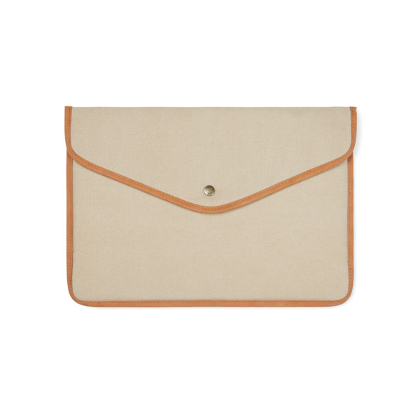 VINGA Pochette ordinateur 14" en toile recyclée GRS Bosler - Béžová