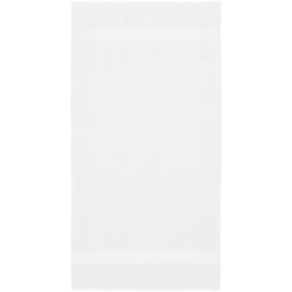 Serviette Amelia de 70 x 140 cm en coton de 450 g/m² - Blanc