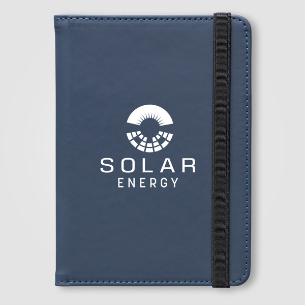 Malmö Recycled Passport Travel Wallet - 11 x 15  cm - Navy Blue / Silkscreen