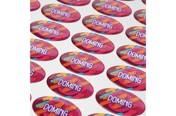 Doming Oval 30x15 mm - White