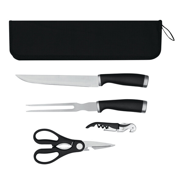Stainless steel carving set, 4 pieces ROASTY