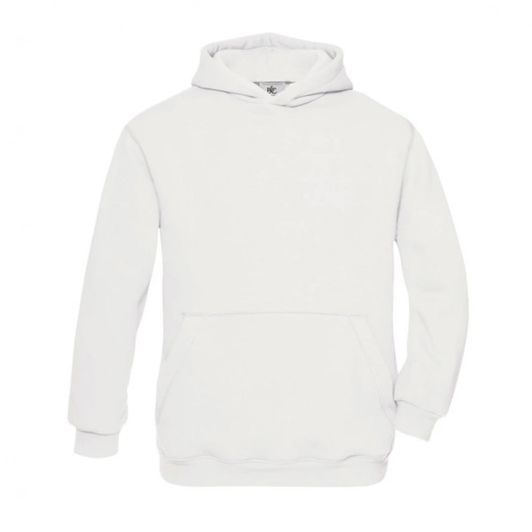 Sudadera B&C Hooded Niño 280G - 80% Algodón (Invirtiendo Em Better Cotton)/ 20% Poliéster Reciclado - Blanco / 9_11