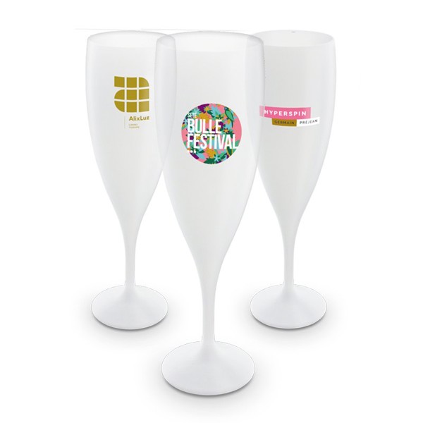 14 cl champaign glass - Blanc opaque / 