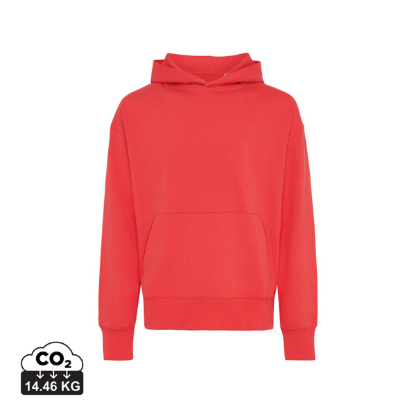 Iqoniq Yoho recycled cotton relaxed hoodie - Luscious Red / XS