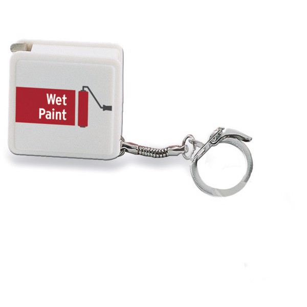 Key ring w/ flexible ruler 1m Watford - White