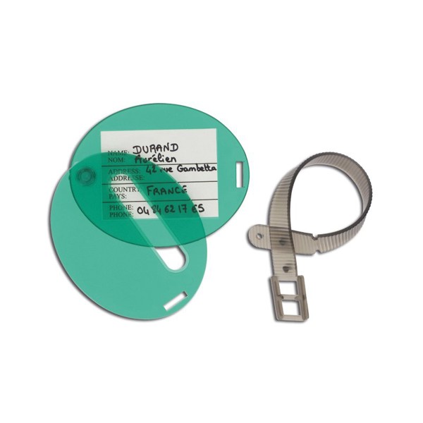 ETIQUETTE VALISE AVEC BRACELET REGLABLE