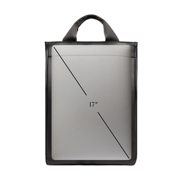 Vinga Bermond recycled backpack, 17 inch laptop fit - Black