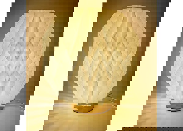 Coollux foldable Origami-inspired paper LED lamp Luna 25cm - Nature