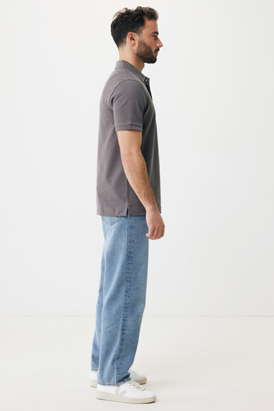 Polo tričko IQONIQ Yosemite z recykl. bavlny - Antracitová / XL